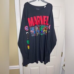 Long sleeve marvel comics t shirt, big and tall, 7xl.